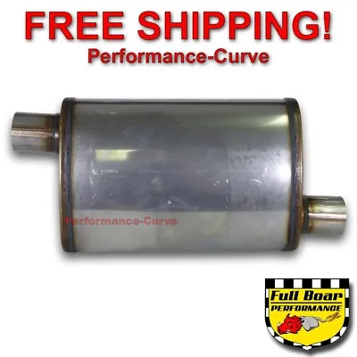 2.25  O/O Performance Exhaust Muffler MAX FLOW Stainless Steel 4x9 MF1235 • $46.95
