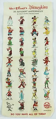 Walt Disney's DISNEYKINS Original Ad Sheet 34 Different Masterpieces MARX • $29.99