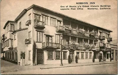 Vtg Postcard Monterey California CA - Mission Inn Historic Building Albertype Co • $4.21