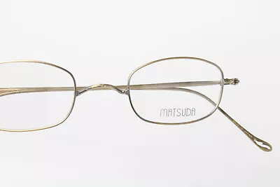 MATSUDA 10141 AG Original Vintage Eyeglasses 44-23 Saddle Bridge Steampunk • $279