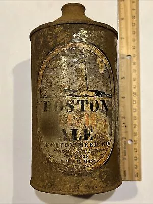 Large BOSTON LIGHT ALE Quart 32 Oz Cone Top Beer Can Boston Beer Co  Mass Ma • $31