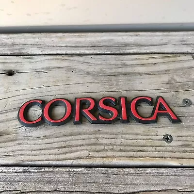 Vintage Chevrolet Corsica Emblem Script Chevy Red • $10