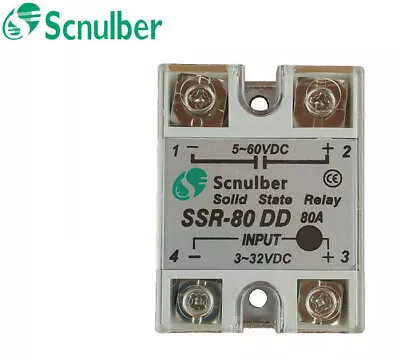 Scnulber Single-phase Solid State Relay SSR-80DD 80A 60VDC DC Control DC • $39.34