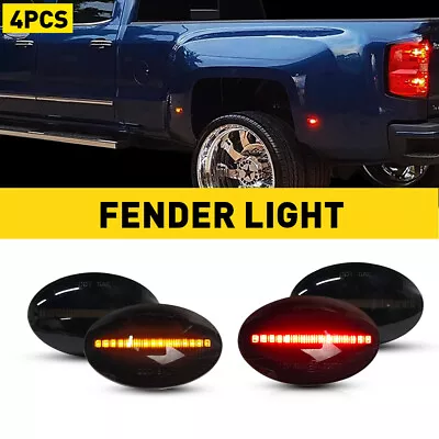 For F350 Duty F450 Ford Super Dually Bed LED Fender Side Light Marker Lamp Smoke • $20