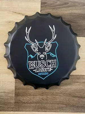 Busch Light Always Cold Large Bottle Cap Metal Beer Sign Man Cave Bar Decor  • $14.99