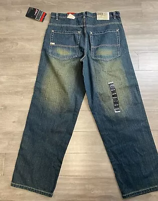 Vintage Y2k South Pole Jeans Black Sand Wide Leg Baggy Grunge Sz 38x34 NWT • $129