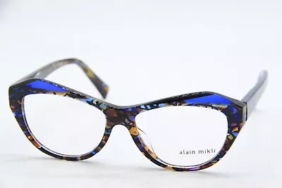 New Alain Mikli A 03137 002 Blue Brown Authentic Frames Eyeglasses 52-15 • $141.51