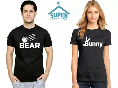 BEAR BUNNY Couple Matching Tshirt Valentines Day Couple Love Matching Tee Shirt • $24.99