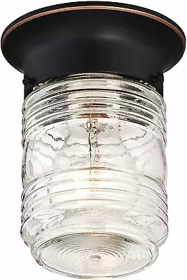 Design House 587238 Jelly Jar 1-Light Ceiling Light Oil-Rubbed Bronze  • $21.36