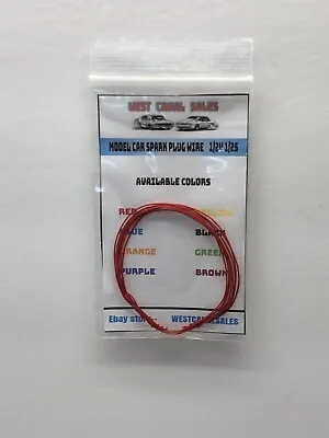 5 Feet Red Detail Wire For 1/24 1/25 Scale Model Car Ignition Spark Plug Wire • $3.95