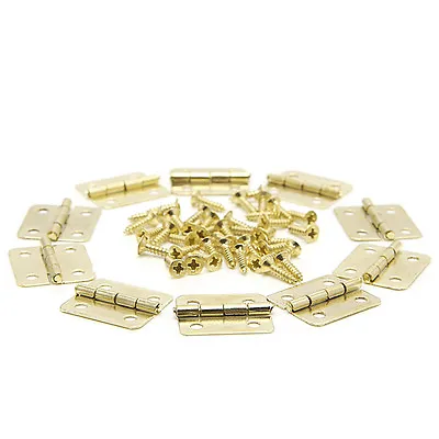 10Pcs 18x16mm Kitchen Cabinet Door 4 Holes Drawer Hinges Jewelry Box Furniture • $6.63