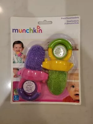 Munchkin Fresh Food Feeders 6m+ Pink/purple. Yellow/green-NEW • $18.99