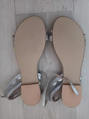 JASPER CONRAN SIilver Flat Sandal 5 BNWOT • £6.99