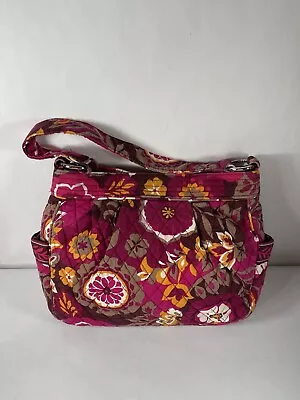 Vera Bradley CARNABY Pattern Pink Floral Purse Handbag Retired Print Large Women • $17.50