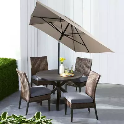 Outdoor 6 X 7.5 Ft Push-Up Rectangular Market Umbrella Tan • $37.76