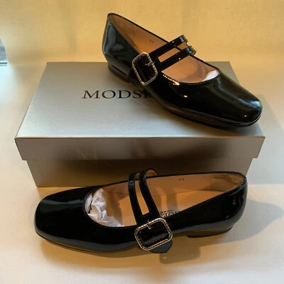 £78.63 • Buy Mod Shoes - Ladies Flat Retro Vintage 60’s Twiggy Style In Black Size 6