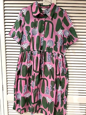 As New! Lovely GORMAN “Flower Pattern” Cotton Dress * Size 12 • $165