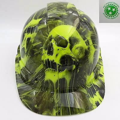 $44.99 • Buy Hard Hat CAP STYLE  Custom Hydro Dipped , OSHA Approved MELTING SKULLS NEW 
