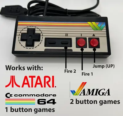 Amiga Controller Gamepad Commodore 64 Atari 2600 Control Pad Power Stick • $39.95