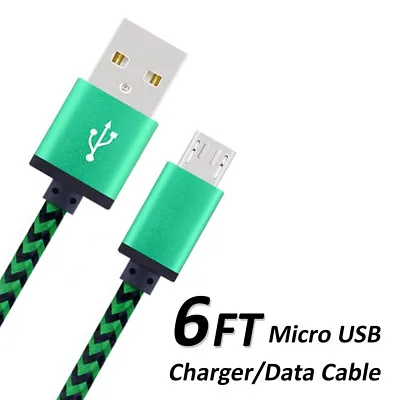 6FT Micro USB Charger Braided Fabric Cable Cord Sync For Android Cell Phone • $16.32