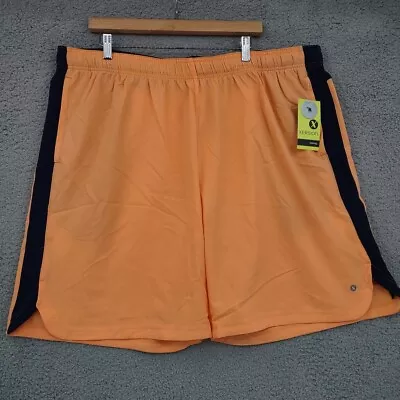 Xersion Shorts Mens XXL Orange Athletic Training Quick-Dri Stretch Gym Sport • $13.99