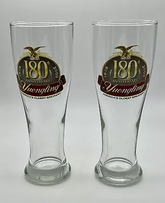 Yuengling 180th Anniversary 1829 2009 Pair Beer 8  Glasses (2) 16oz. • $18