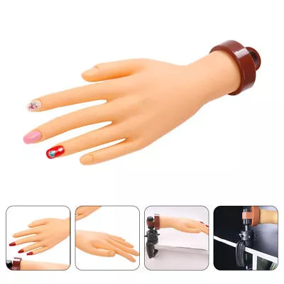  Fake Hand To Practice Painting Nails Manicure Model Prosthetic • £13.55