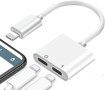 Headphone Jack Adapter For Iphone Adapter Splitter Charger And Headphones For I • £8.72