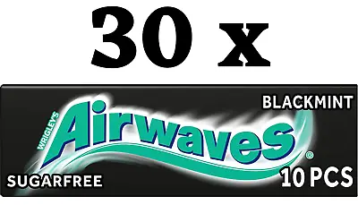 Wrigley's Airwaves Black Mint Chewing Gum - 5 X 6 Pack - 30 Pack - BBE 18.05.24 • £12.99