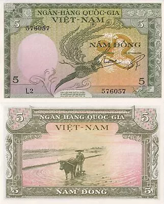 Viet Nam Vietnam South 5 Dong ND 1955 P 2 UNC NR • $2.65