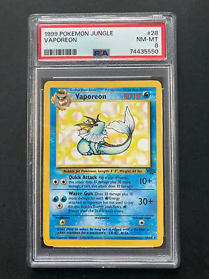 $22 • Buy Pokemon Jungle 28/64 Vaporeon Non-Holo PSA 8