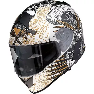 Z1R Warrant Helmet - Sombrero - White/Gold - 2XL 0101-14169 • $124.95