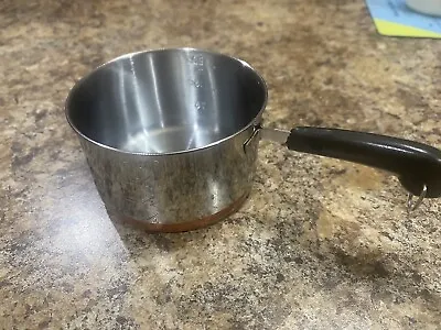 Revere Ware 75-225ml Copper Bottom Stainless Steel Measuring Cup Sauce Pan • $14