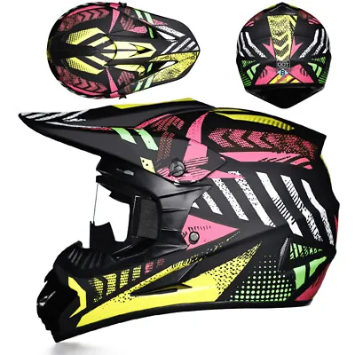 Off Road ATV Dirt Bike Motorcycle Helmet Cruiser Helmet+Free Googles Gloves Mask • $49.99