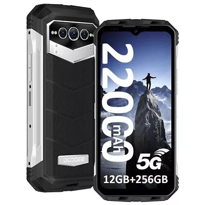 DOOGEE V MAX 5G 120Hz Rugged Smartphone 12GB+256GB 22000mAh 108MP Phone Unlocked • $355