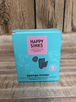 HAPPY SiNKS Magnetic Kitchen Sink Sponge Holder Charcoal New • $15.95