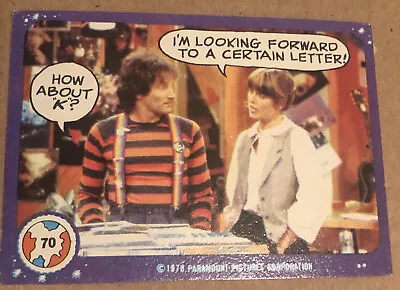 Vintage Mork And Mindy Trading Card #70 1978 Robin Williams Pam Dauber • $1.70