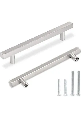 35 Pack Cabinet Handles Stainless Steel Square Drawer Pulls Brushed Nickel Cabin • $34.97