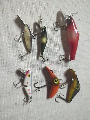 Lot Of 6 Vintage Crankbait Fishing Lures Lot Of 6 Group BB • $4.25