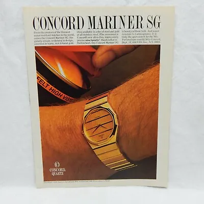 Concord Mariner Sg Vintage Advertising Magazine Page May 24 1982  • $12