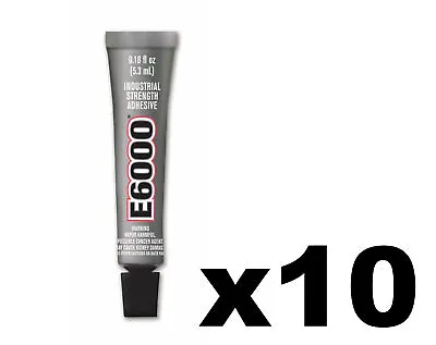 £19.99 • Buy E6000 Multi Purpose Industrial Strength Adhesive Glue Clear Mini Tube 5.3ml 10pk