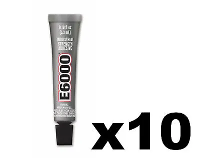 E6000 Multi Purpose Industrial Strength Adhesive Glue Clear Mini Tube 5.3ml 10pk • £19.99