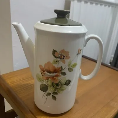 Vintage Retro 1960's/70's Alfred Clough Royal Amber Rose Pattern Coffee Pot VGC • £14