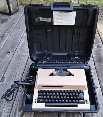 Electric Typewriter Sears The Communicator Tan W/ Hard Case 161.53992 As-Is Vtg • $34.99