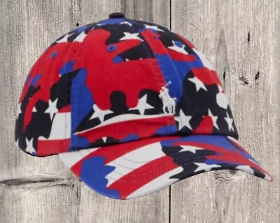 Polo Ralph Lauren Americana Camo Baseball Cap Hat USA Flag Stars And Stripes • £49