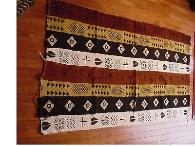 Vintage Handmade African Art Mud Cloth  Fabric Mali #4 Tapestry • $45.99