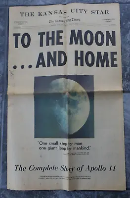 7/26/1969 Kansas City Star Moon Landing Commemorative 16 Pg Newspaper-Photos • $29