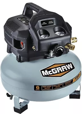 MCGRAW 0.8 HP 150PSI 6 Gallon Low Profile & Oil-Free Pancake Air Compressor 120V • $90