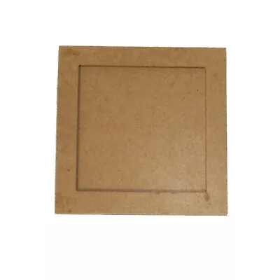 £3.05 • Buy MDF Blank Collage Frame Laser Cut To Decorate Square Craft Frames Art Brown CR56
