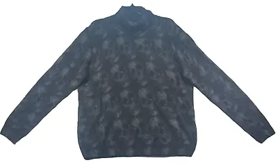 International Concepts Sweater Mens Size XL Black Skull Print Cashmere Blend New • $34.05
